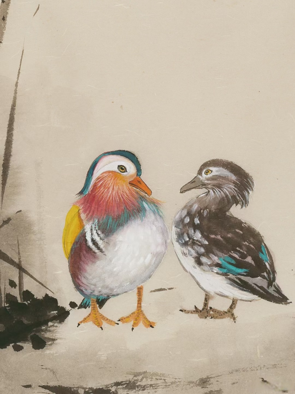 当代花鸟大家赵凯侠老师作品《和为贵》#艺术##国画