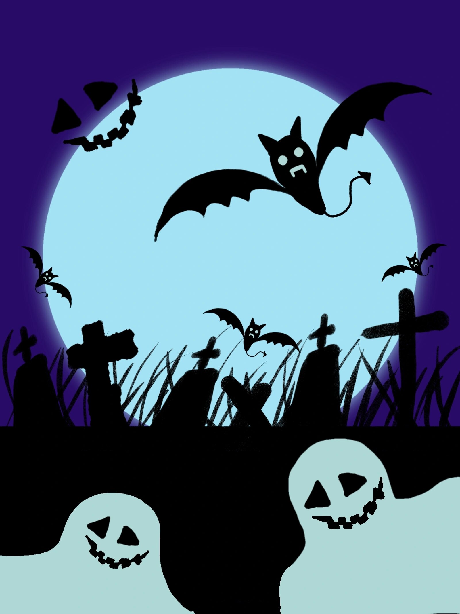 平板画画 万圣节有人想吓我一跳吗?