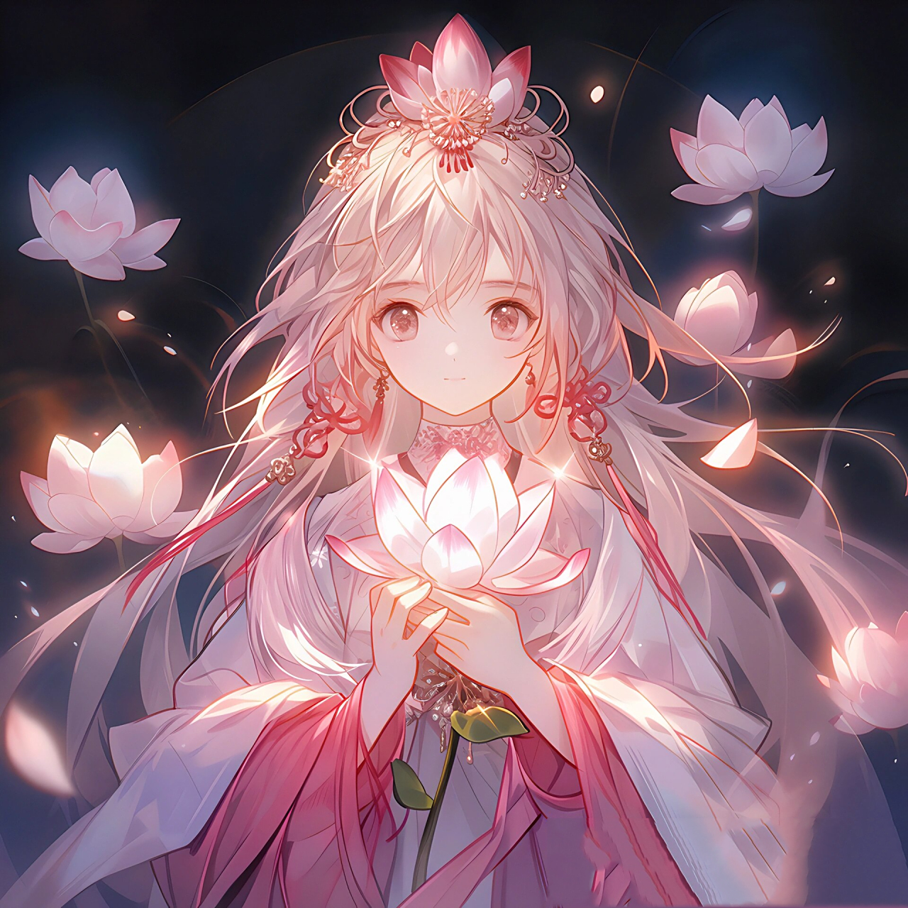 遇见荷花小姐姐,好运莲莲!▏古风女生头像