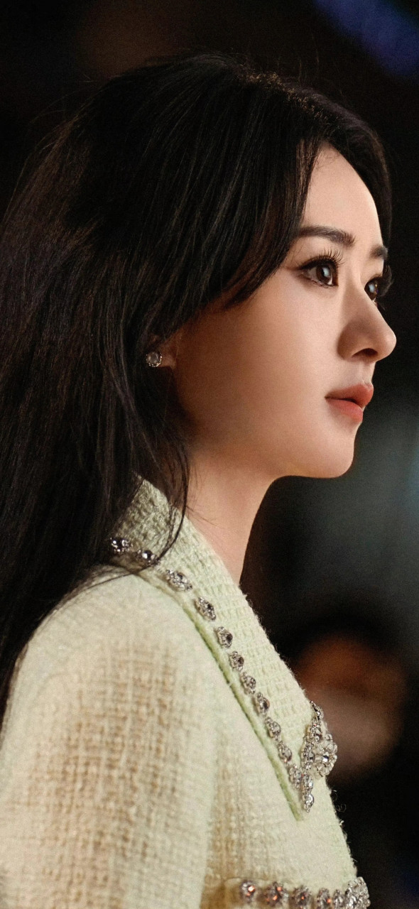 赵丽颖蝴蝶结开衩吊带裙造型写真壁纸图集