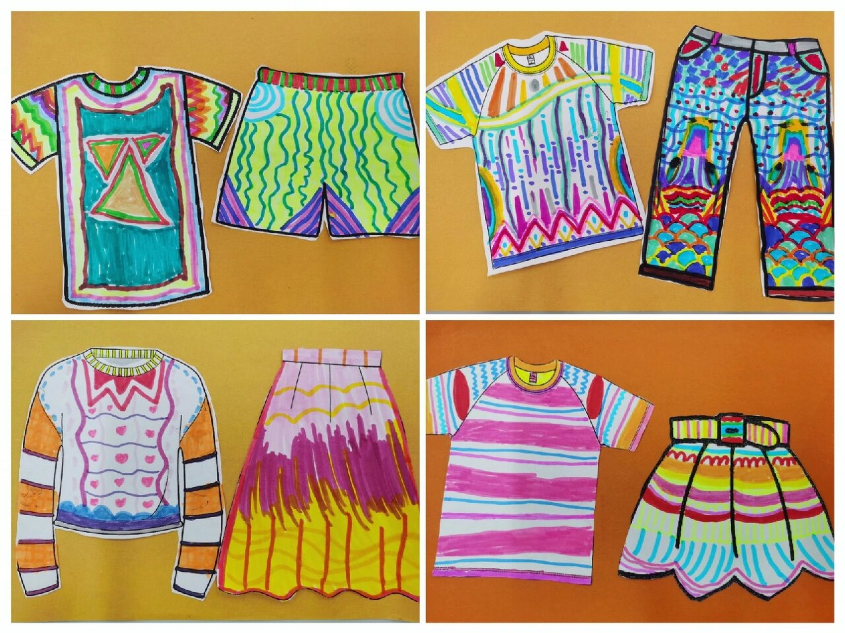 二年级《条纹乖乖》 96美术作业分享