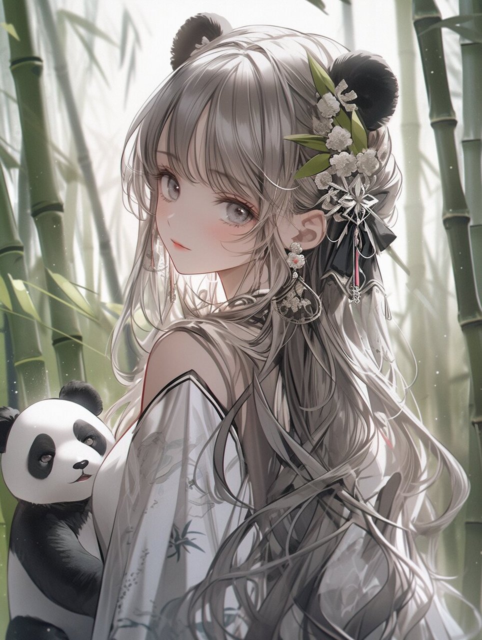 古风丨竹林少女 在远古的山野之中,有一片幽静的竹林,那里的翠竹高耸