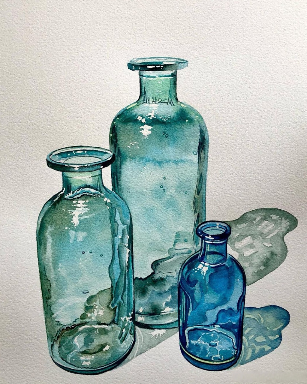 玻璃器皿水彩画 serpil ümit / sanatçı绘