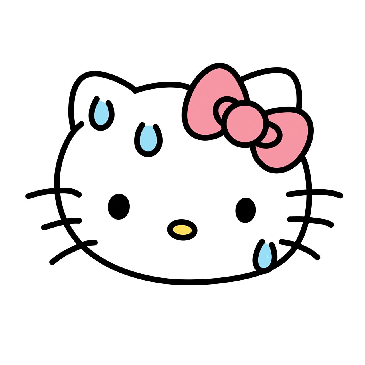 萌萌的简笔画 今天看到了超级可爱的凯蒂猫,遂画 喜欢的话可以点个赞