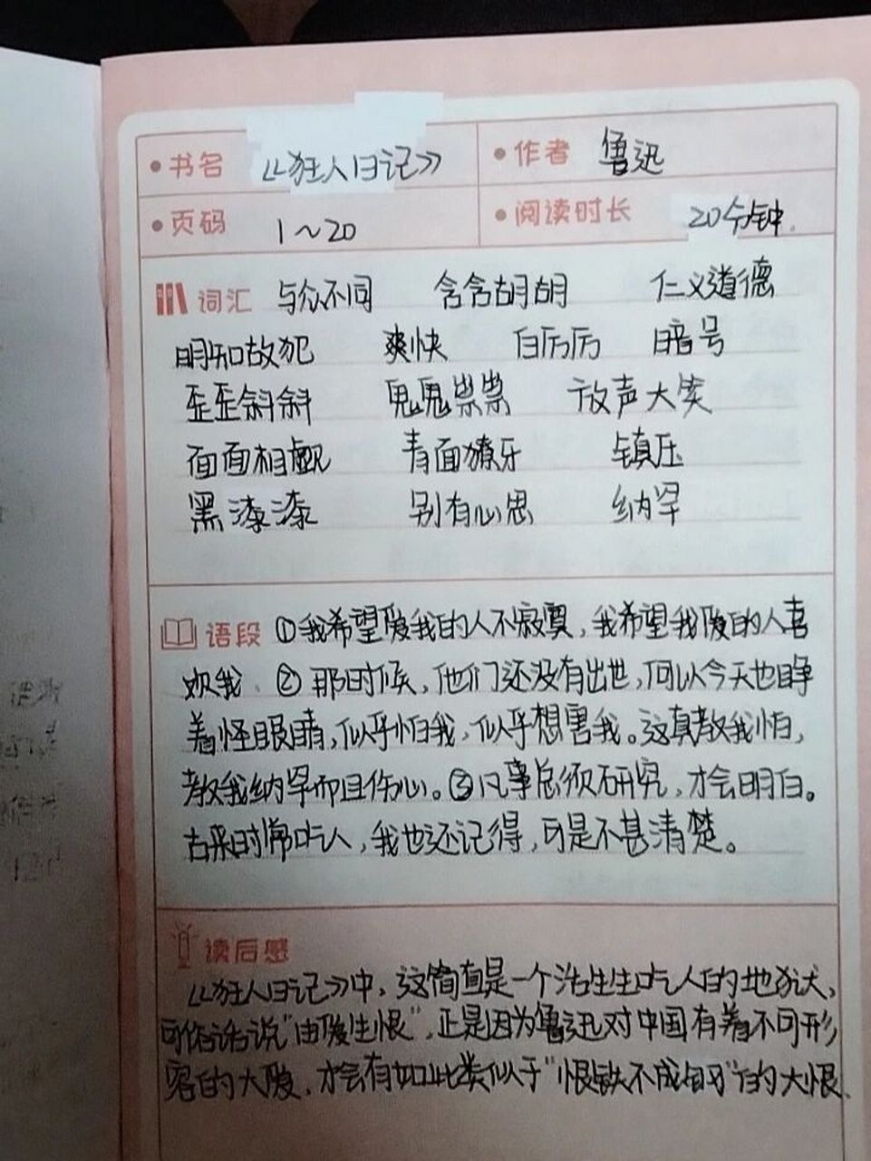 狂人日记读书笔记