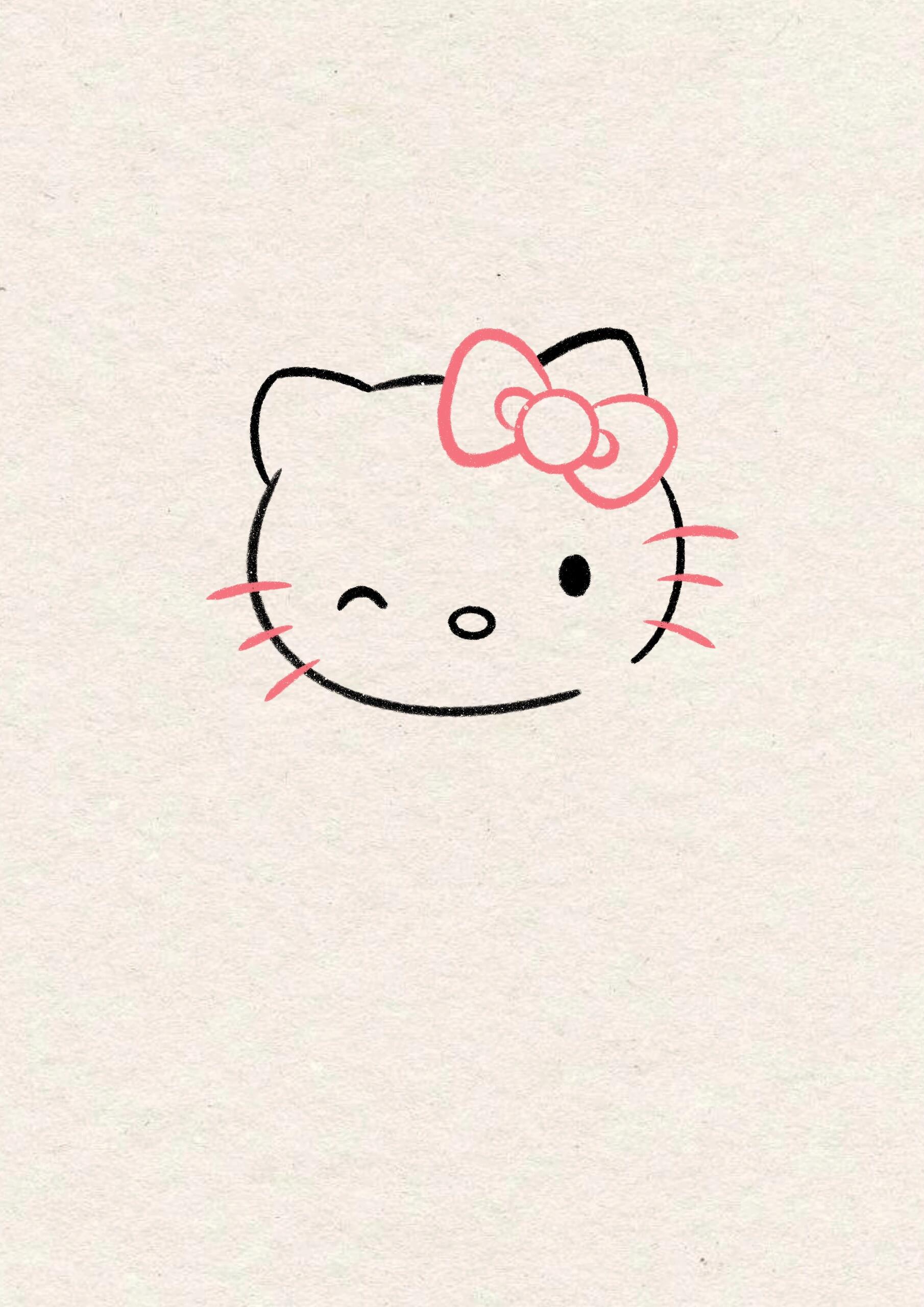 hellokitty简笔画