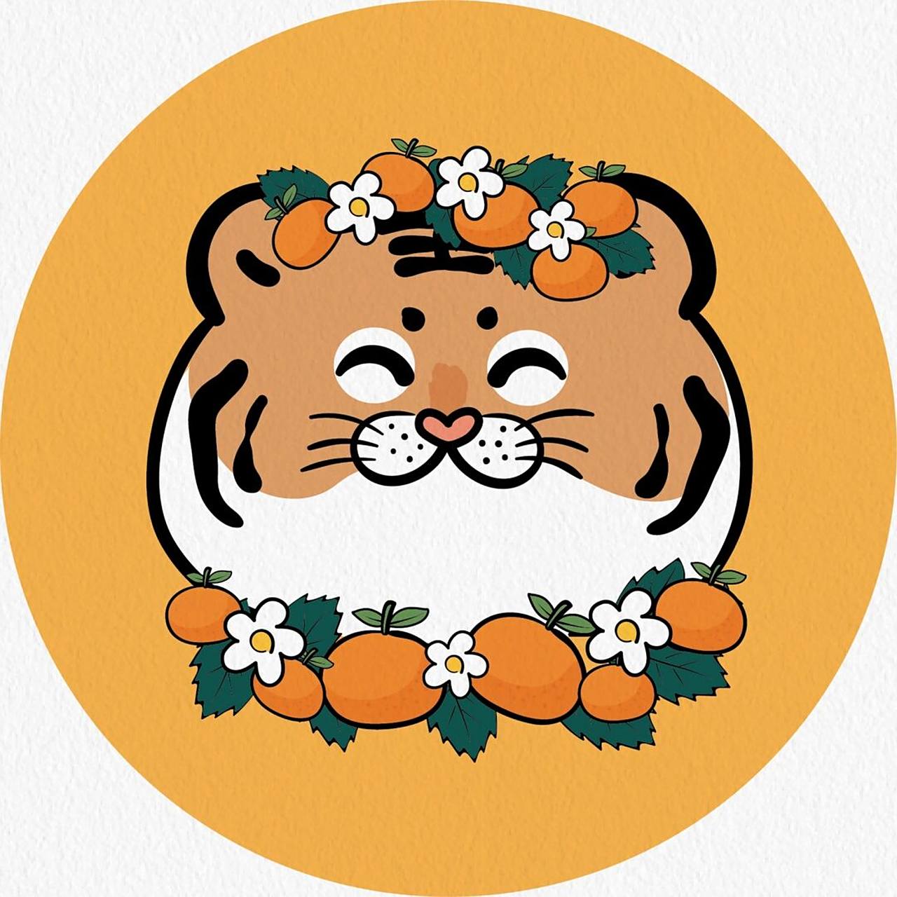 萌虎大王形象卡通图案设计插画原创 萌虎大王形象卡通图案设计插画