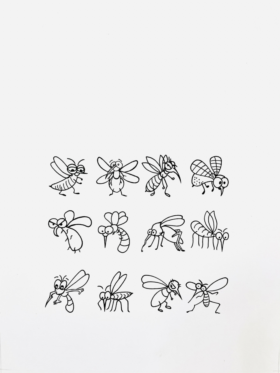 死蚊子简笔画图片