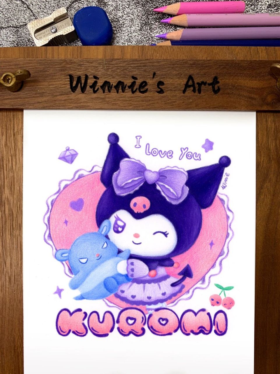 【手绘彩铅卡通】三丽鸥/库洛米/附线稿 老规矩:完整绘画过程视频在