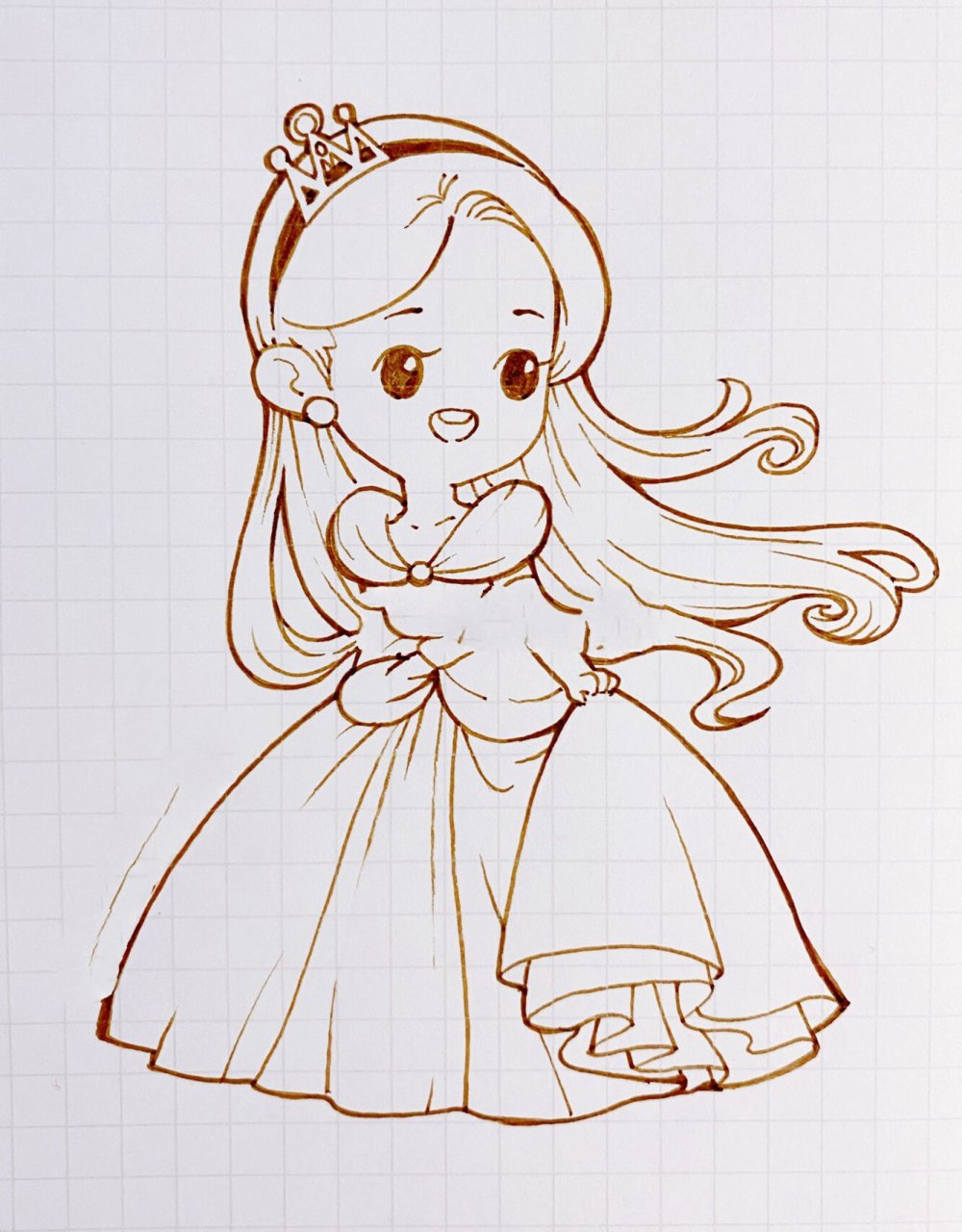 原因是前一天给妞儿讲灰姑娘的故事,小主就提需求了,要画一个可爱的
