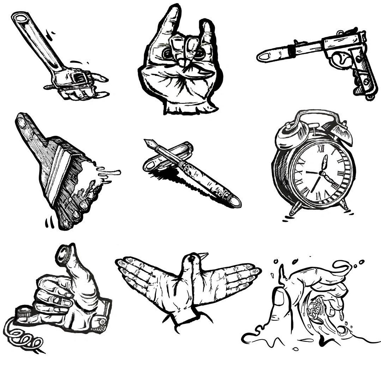 图形创意之手指联想 有临摹有创作