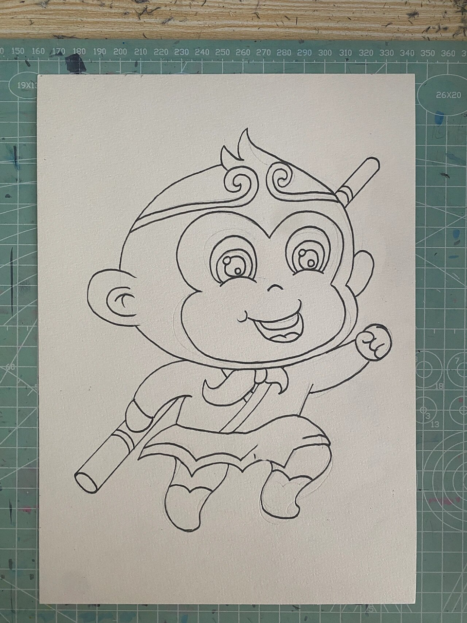 挑战100幅儿童画——第24幅【孙悟空】 孙悟空绘画,适合6～8岁儿童哦