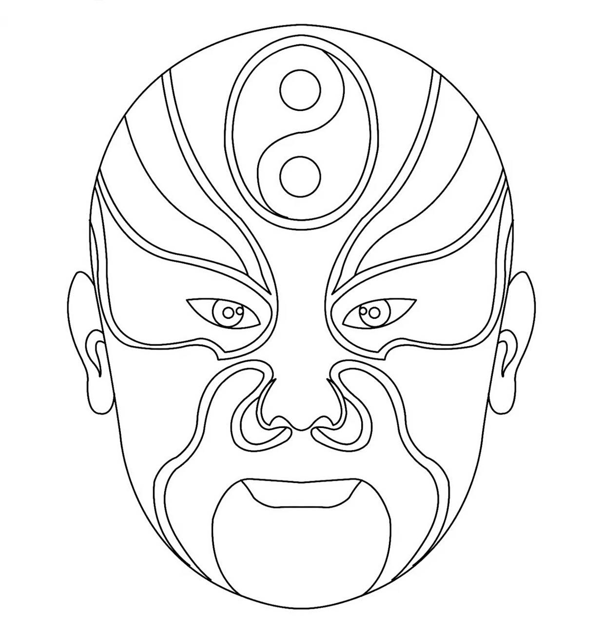 脸谱简笔画,幼儿园简笔画,说唱脸谱 脸谱简笔画,幼儿园简笔画,说唱