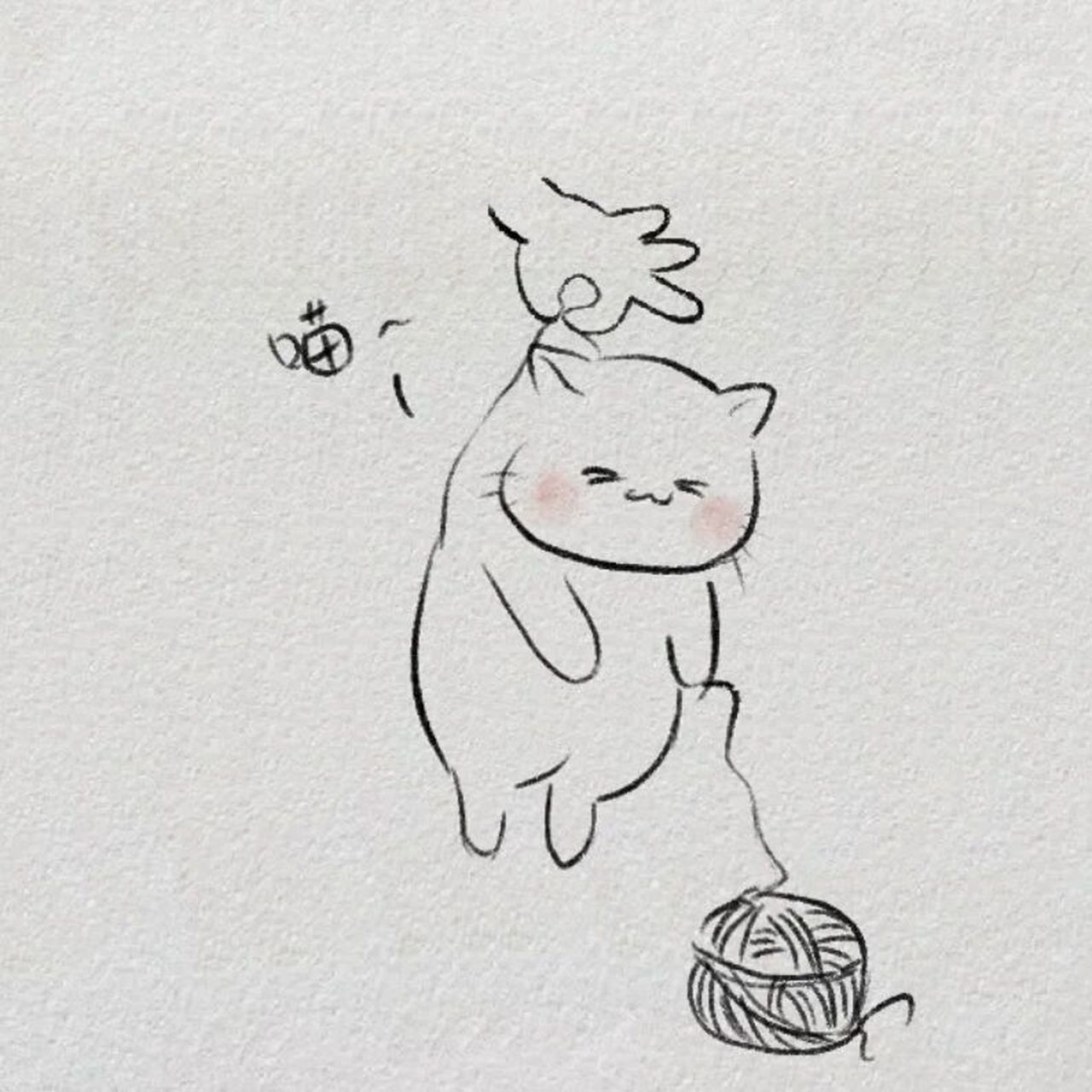 简笔画大全～ 被抓住的猫咪#简笔画教程# #绘画