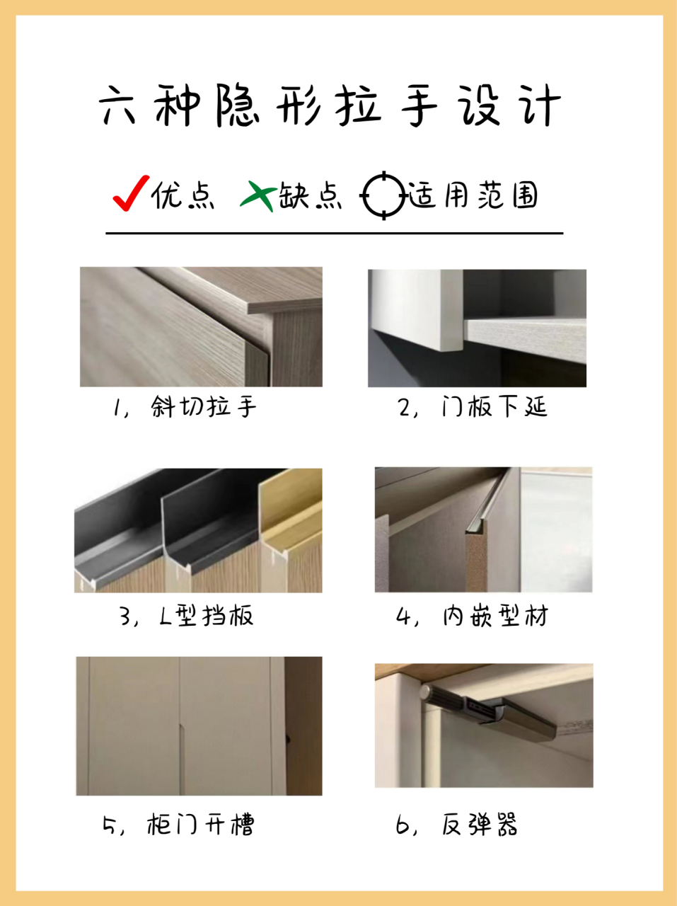 橱柜的6种隐形拉手设计,哪种是你的最爱93 极简风越来越深受喜爱,在