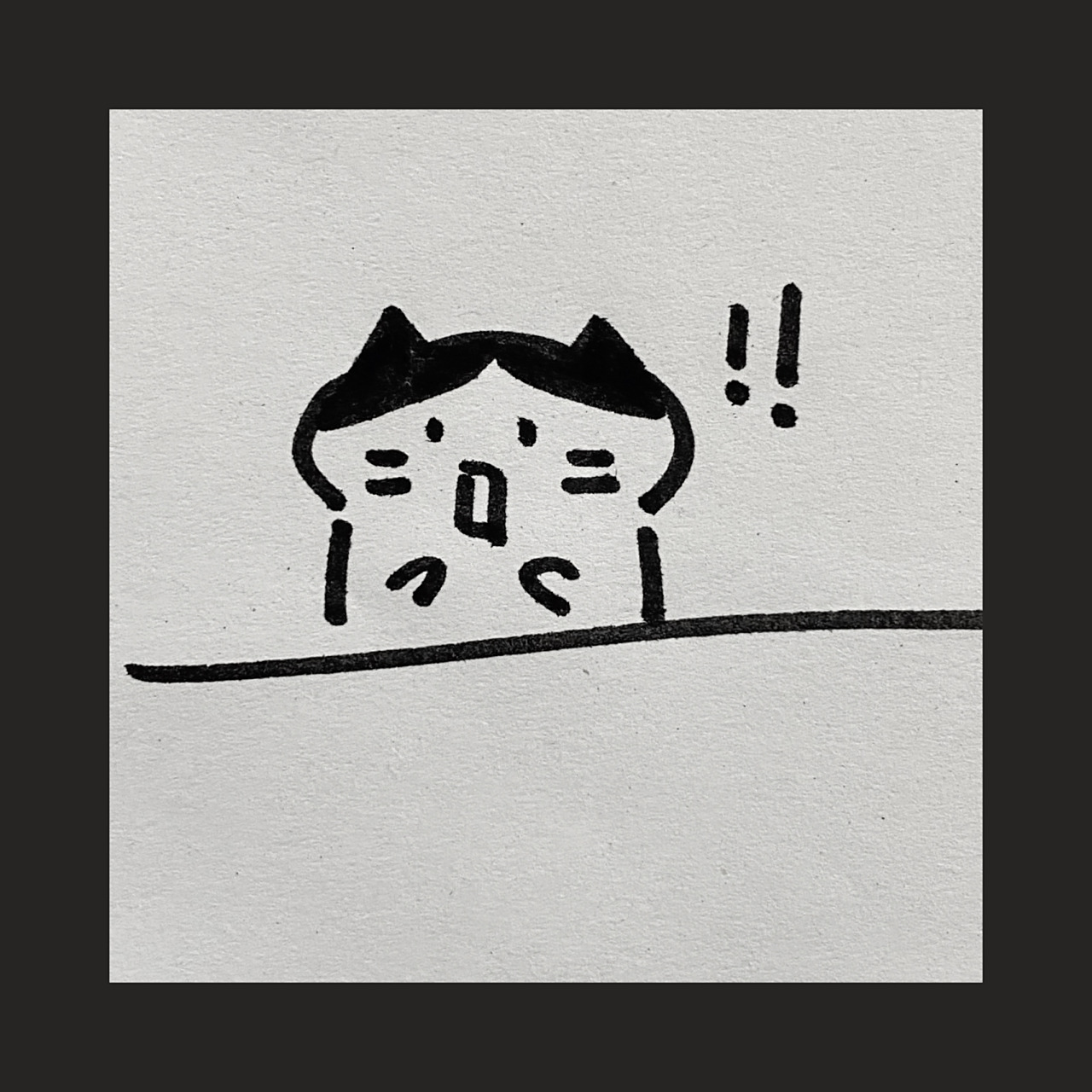 简笔画|喵喵震惊表情包(内有教程) 简笔画/黑白画/表情包