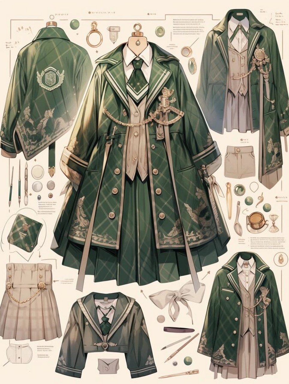 斯莱特林·学院定制制服 蛇院制服