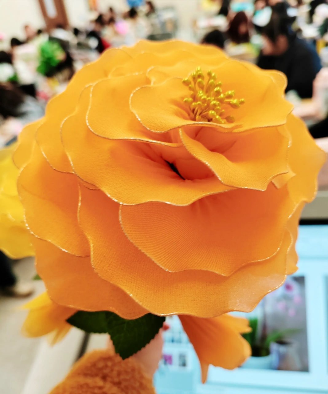 手工—丝网花 学前教育的孩子们的丝网花作品