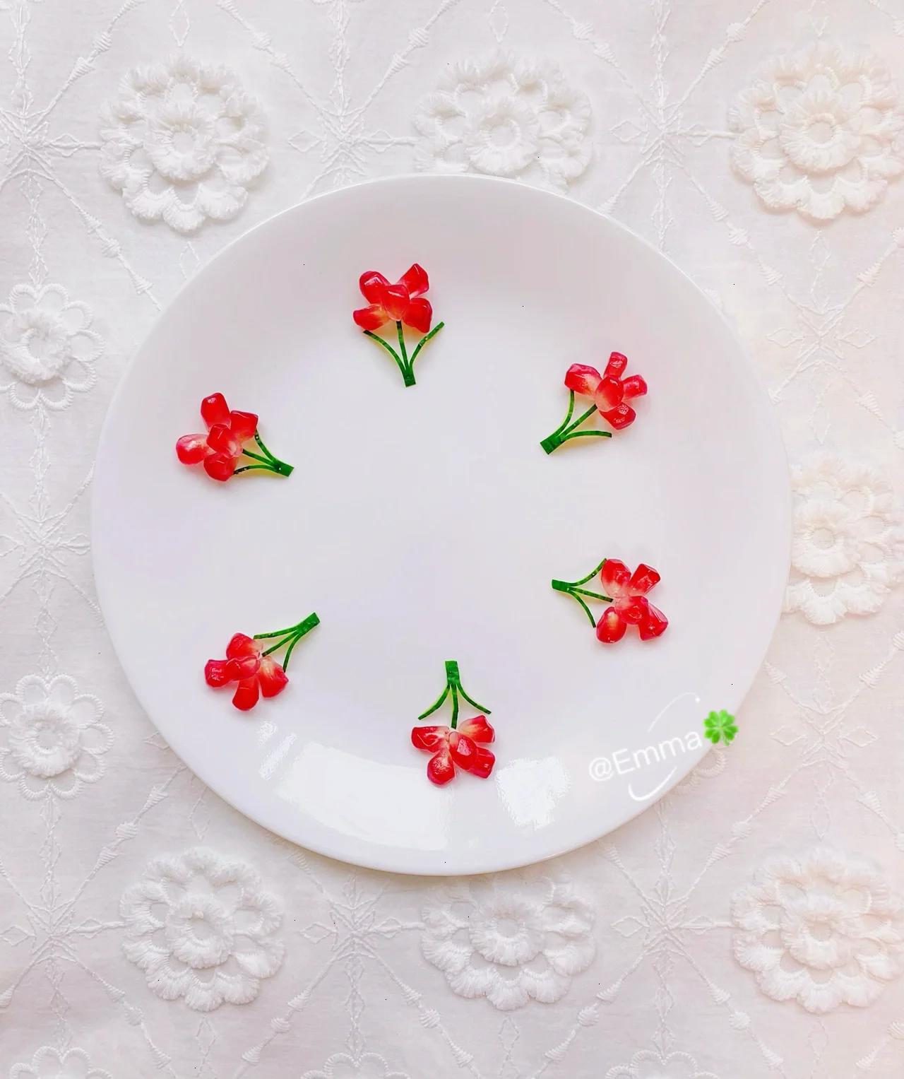 盘饰|蔬果小花摆盘围边合集(二)91 做法可以翻前面,都有分解步骤哦