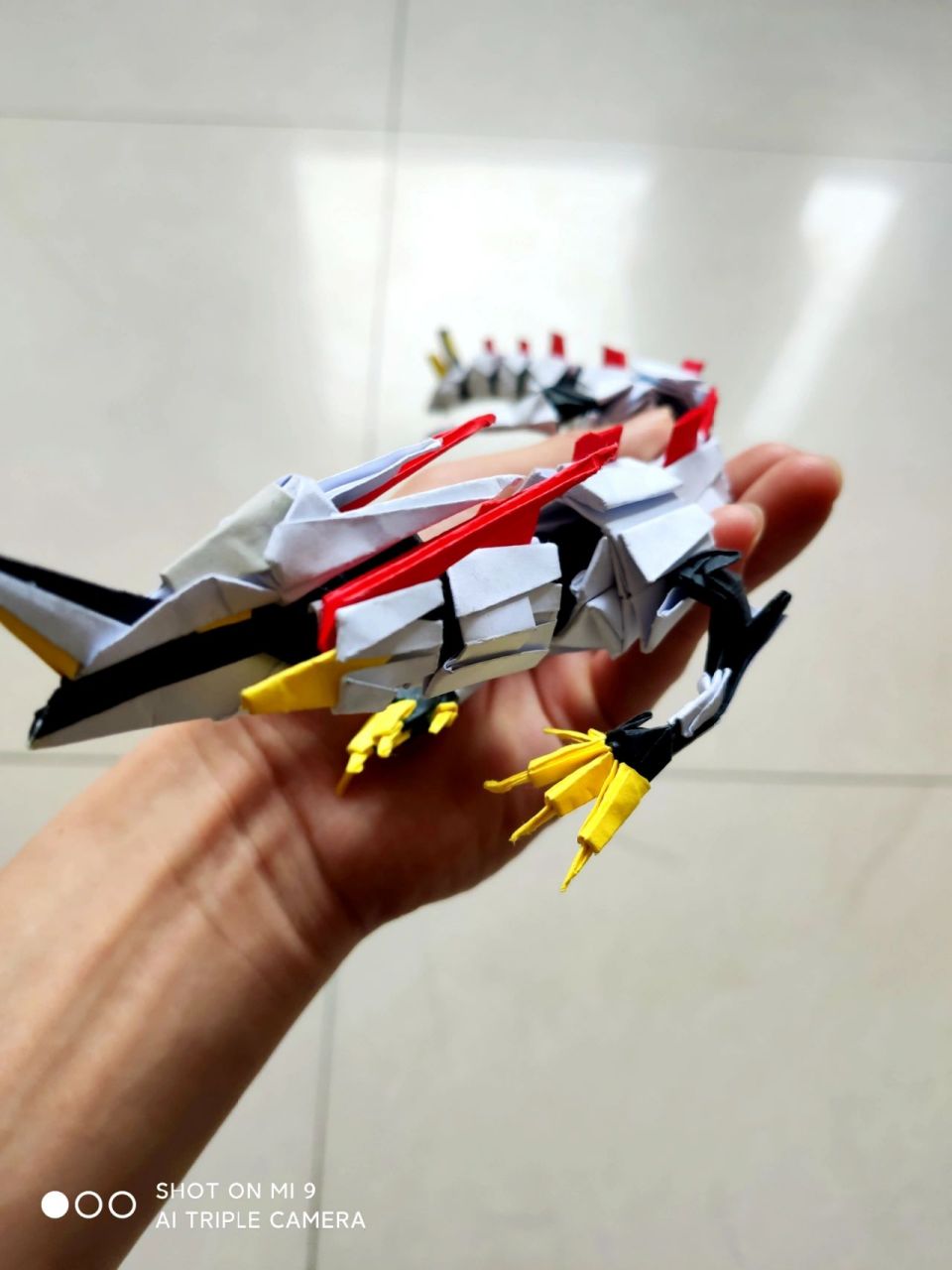 折纸原创,机甲神龙 待完成,差两个后爪和武器,下次有时间更新
