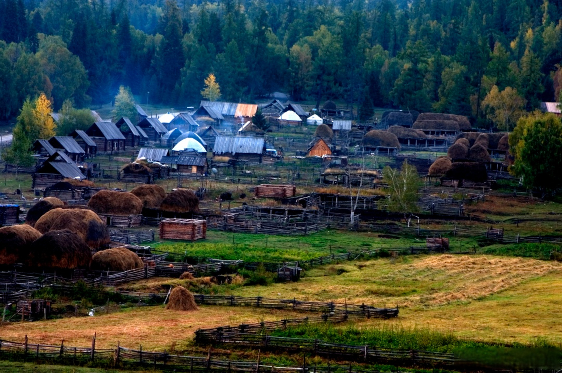 泰旅晚安#  白哈巴景区位于新疆阿勒泰地区,地处我国西北角,有"西北第