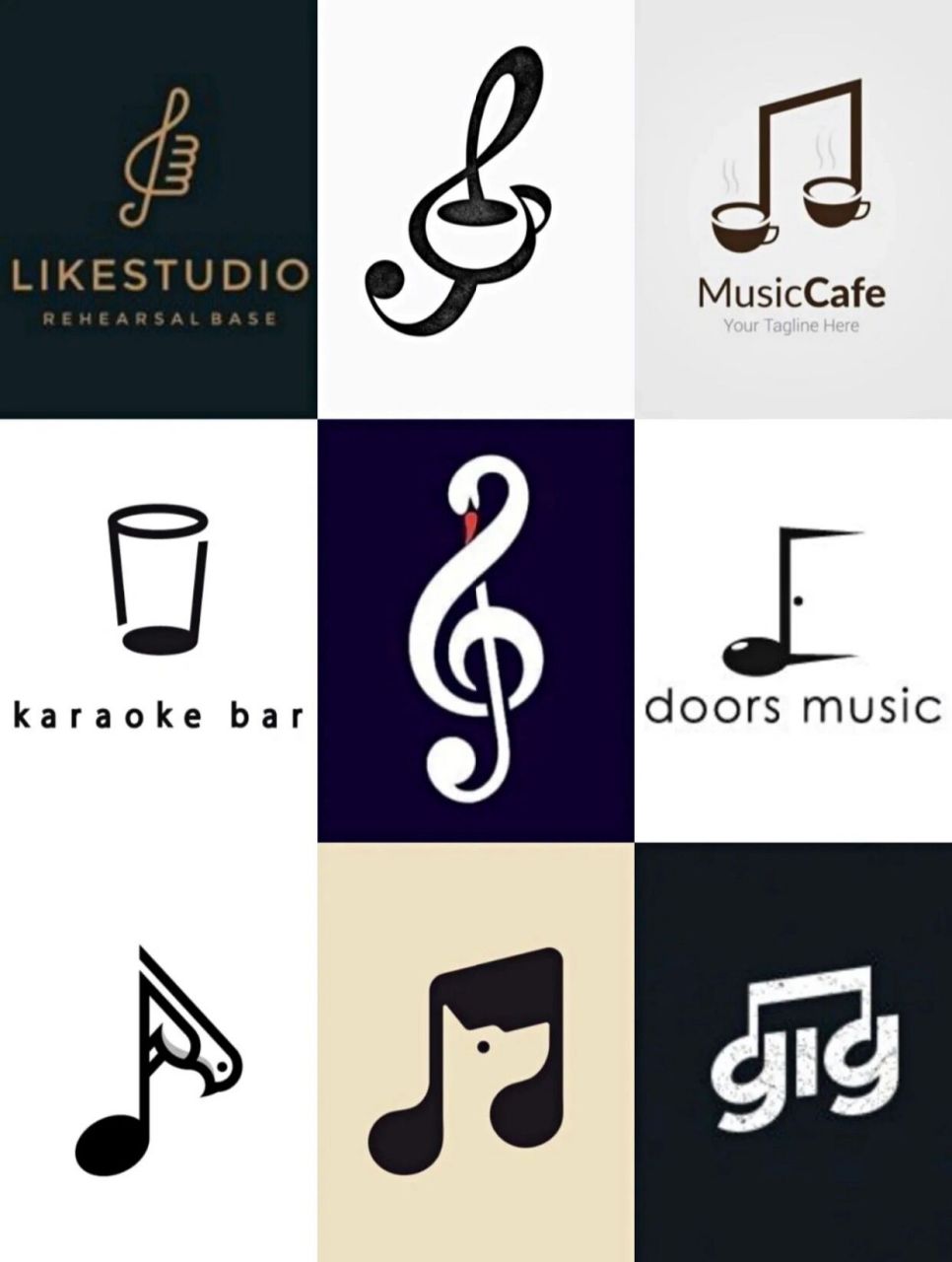 音乐符号类logo设计