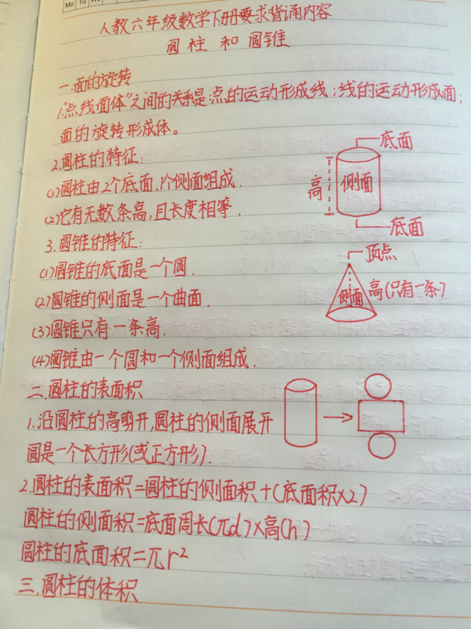六年级数学第二单元笔记来啦