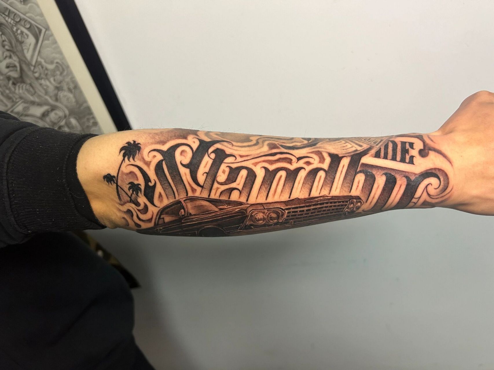 奇卡诺汽车纹身 lowrider小车上身 太喜欢了 感谢 tattoo 淳淳