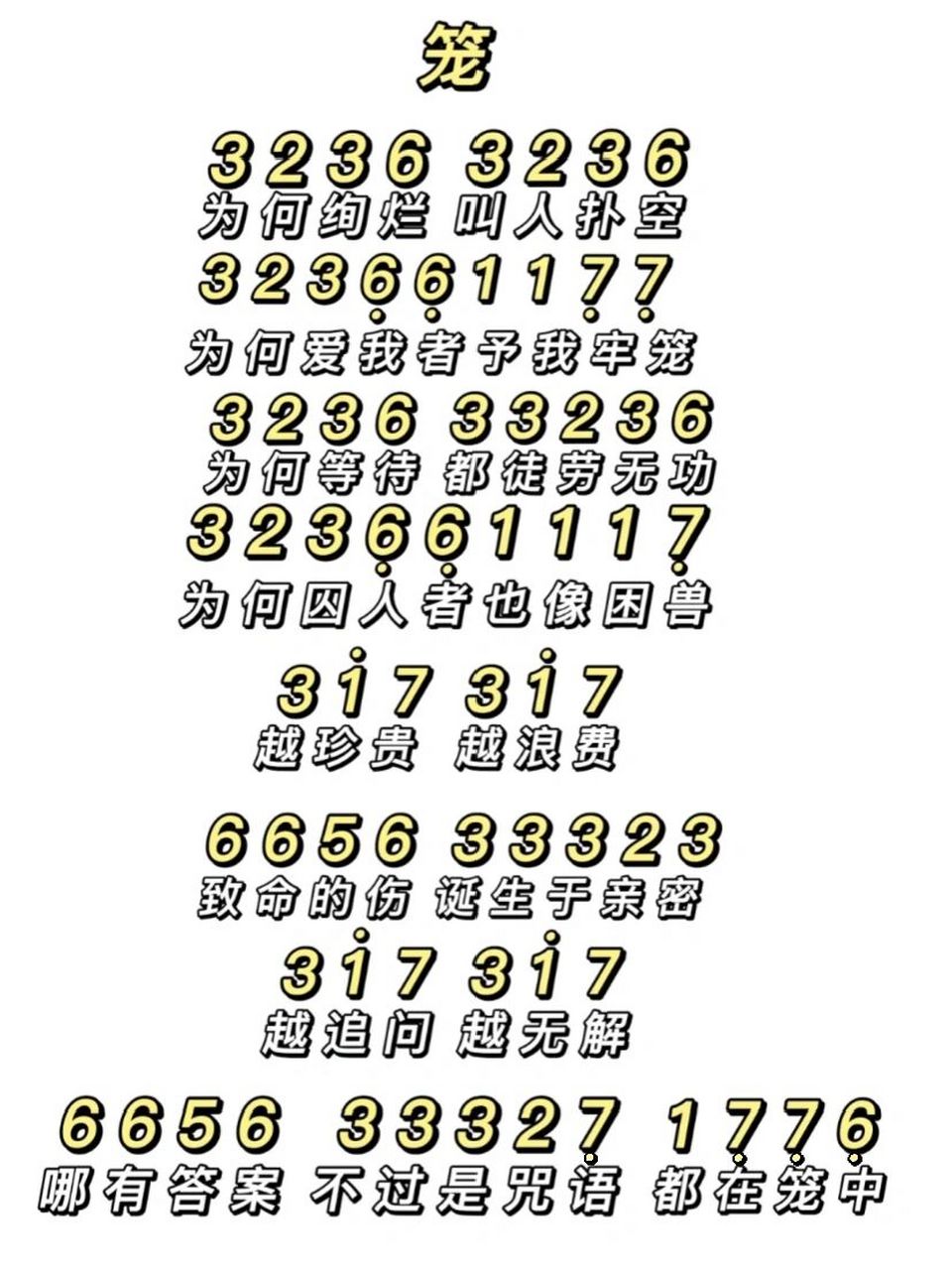 张碧晨《笼》99简谱