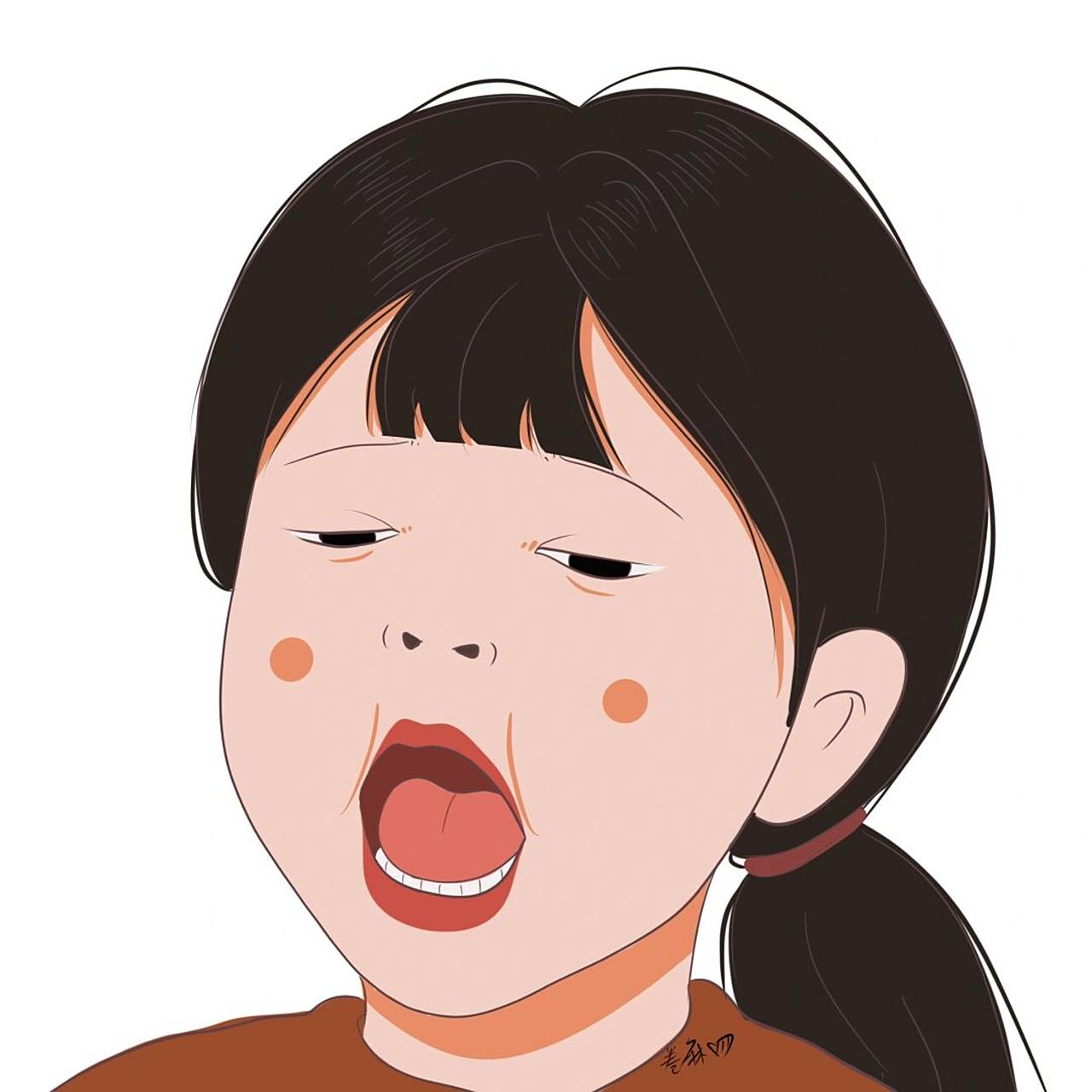 插画 | 头像 | 张大嘴巴啊啊啊 图片92二改92商用92去签名 搬运
