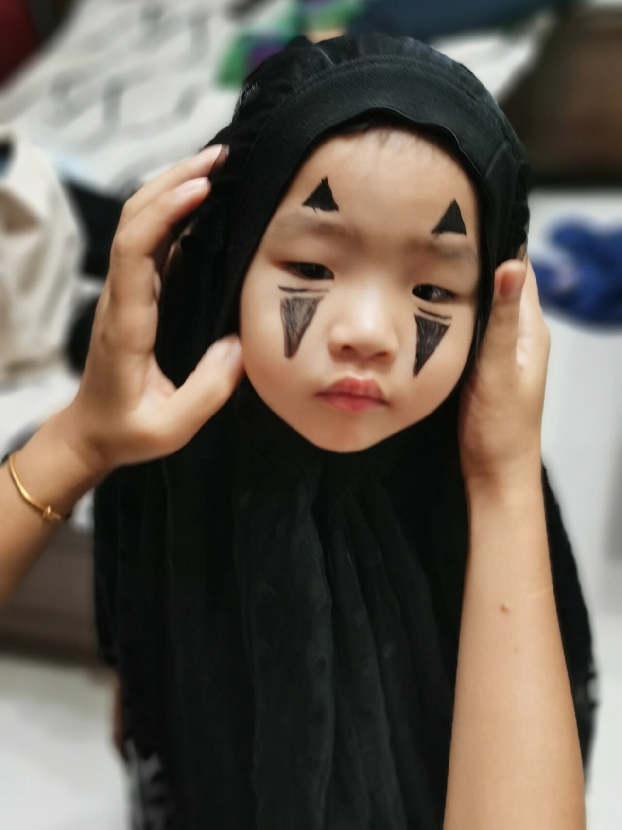 10分钟自制萌娃无脸男cosplay套装