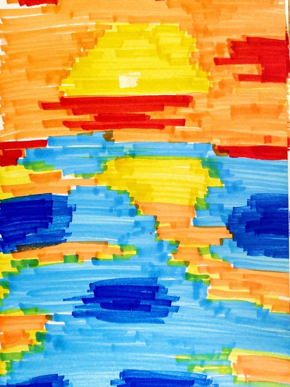 【学生作品】人美五下《让色彩动起来》 由于是两个星期完成,作品出的