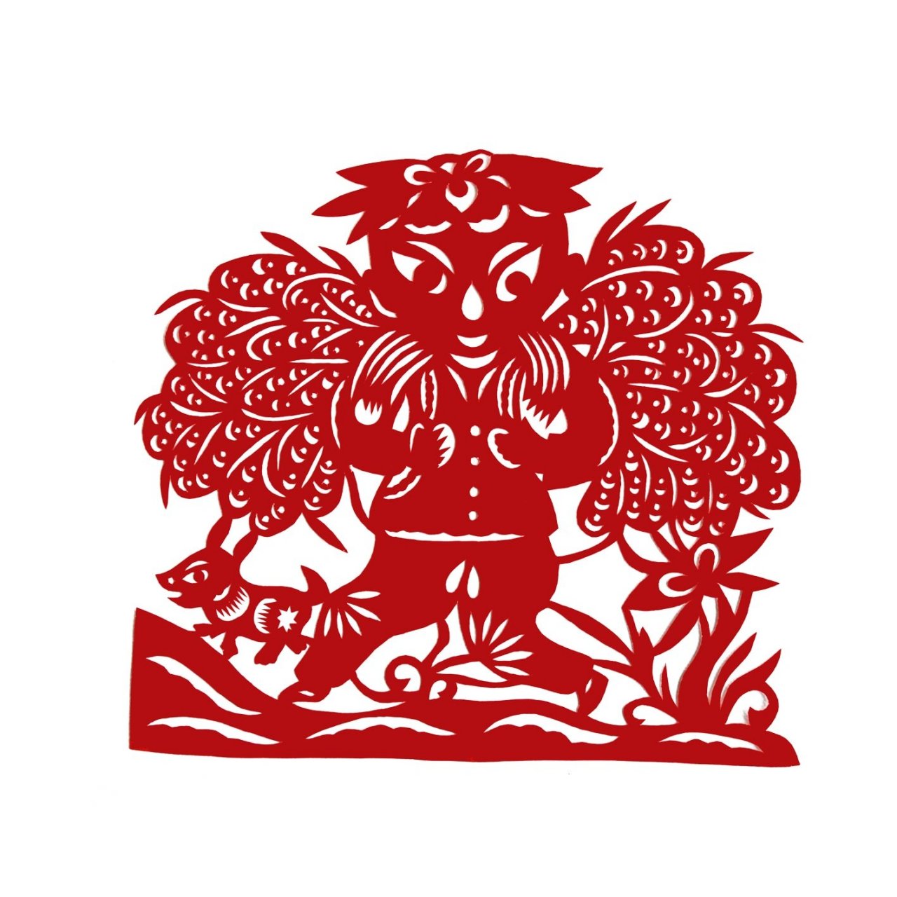 陕北民间手工剪纸《陕北生活》|评论领剪纸 作品介绍: 陕北民间手工