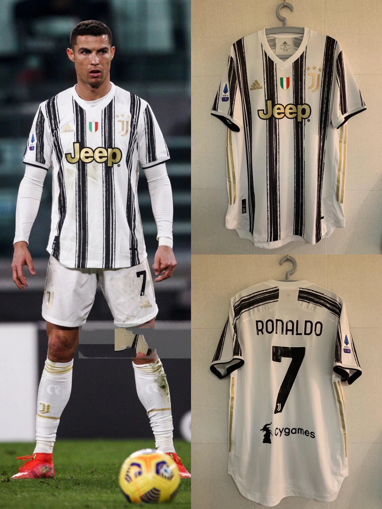 尤文时期三件主场战袍 三件颜值都挺高的,也都有一些名场面 2021赛季