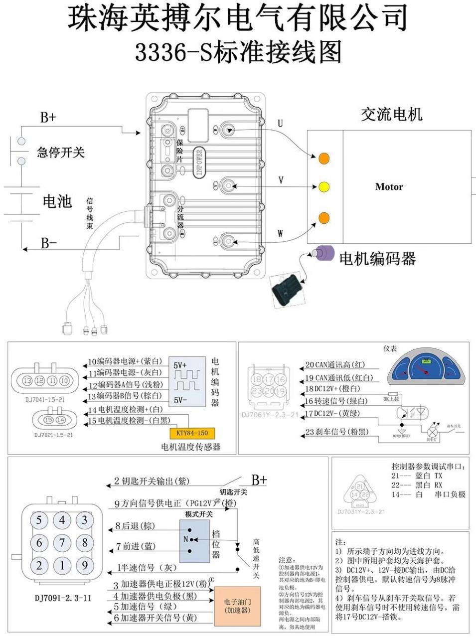 英搏尔3336控制器图解图片