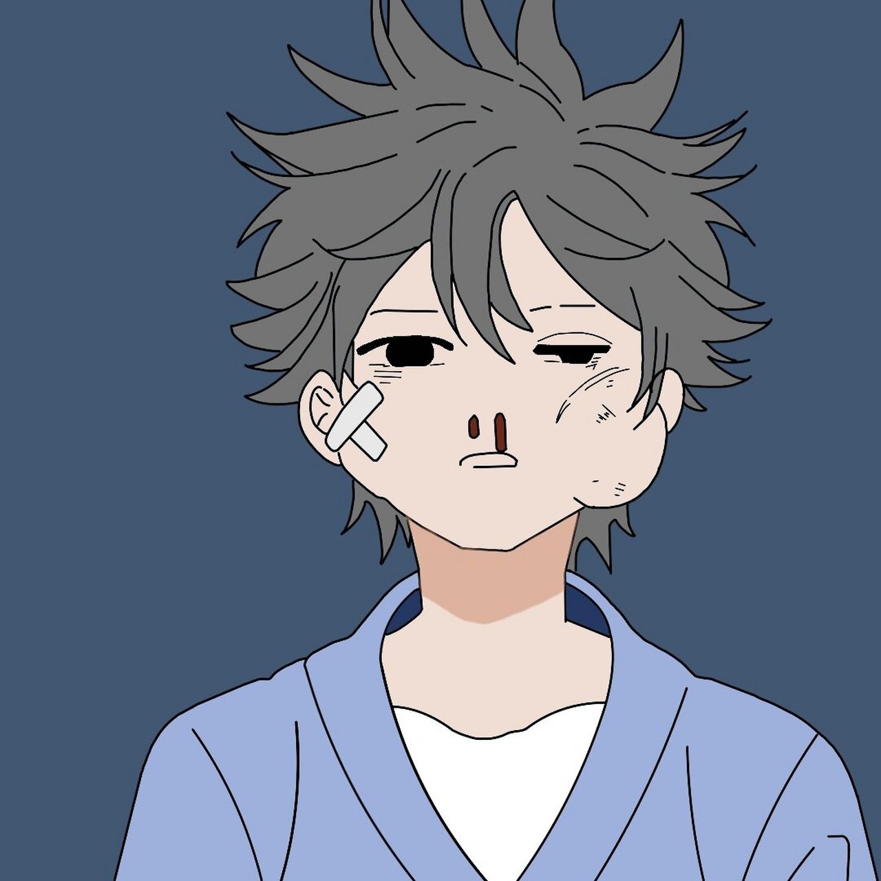 鼻青脸肿 男生头像 临摹