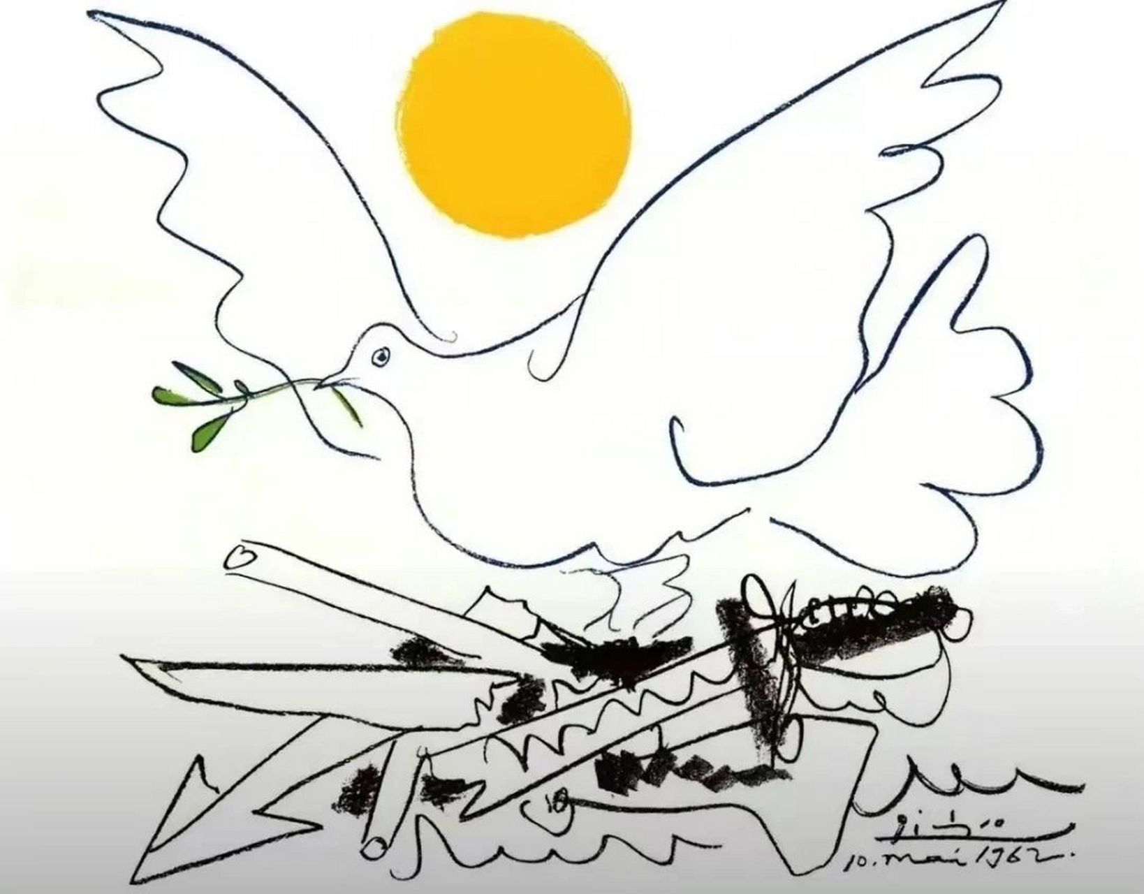 毕加索的三幅和平鸽图片
