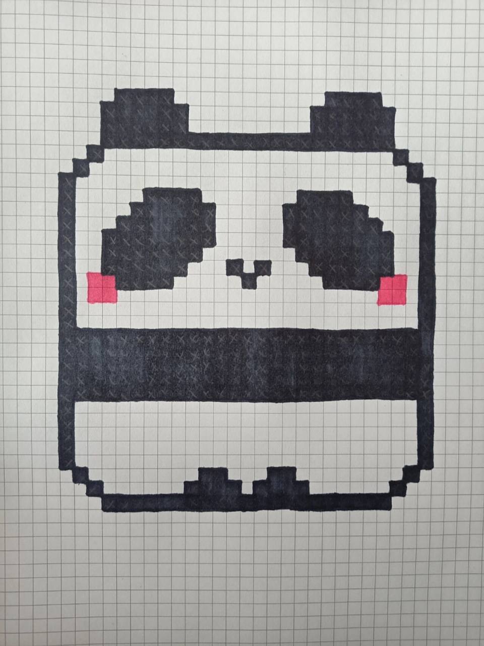 不要打扰我睡觉98~ 简单的查格子就能画幅画?