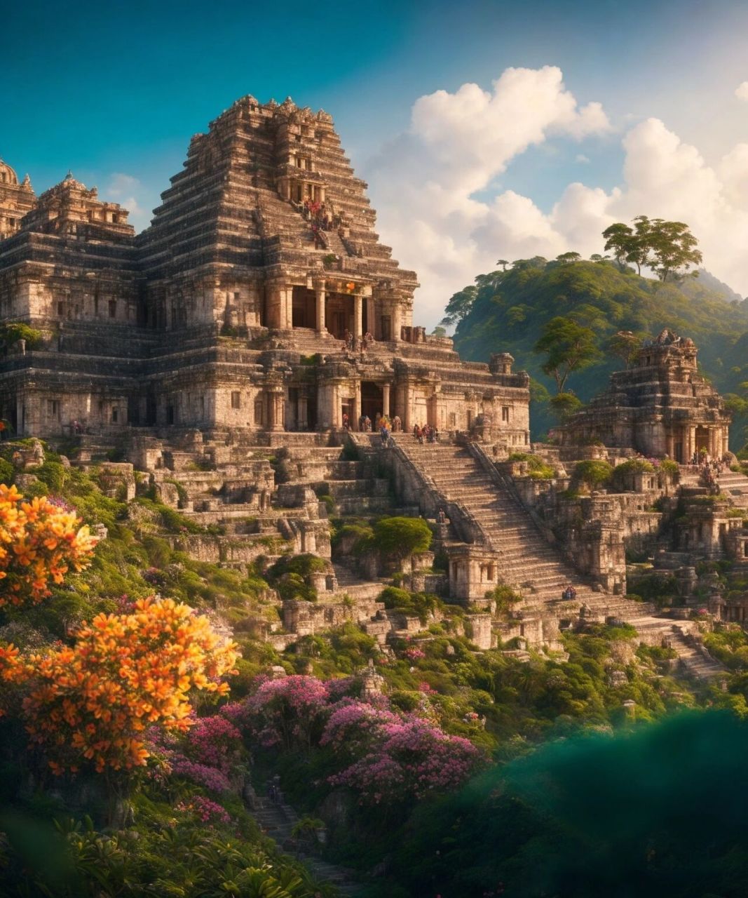 玛雅古文明-城市宫殿复原图 超震撼!