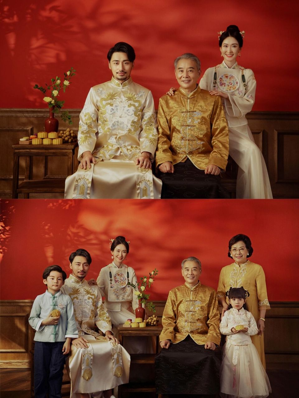 阖家欢团圆04国风唐装·尽显大家风范 97全新中式唐装全家福 96