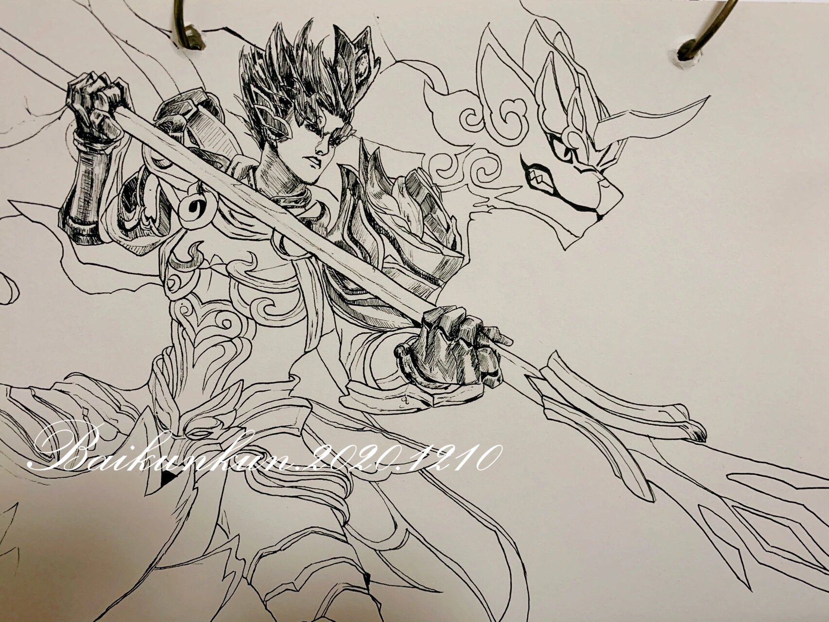 手绘王者荣耀英雄系列——战士篇(一)杨戬