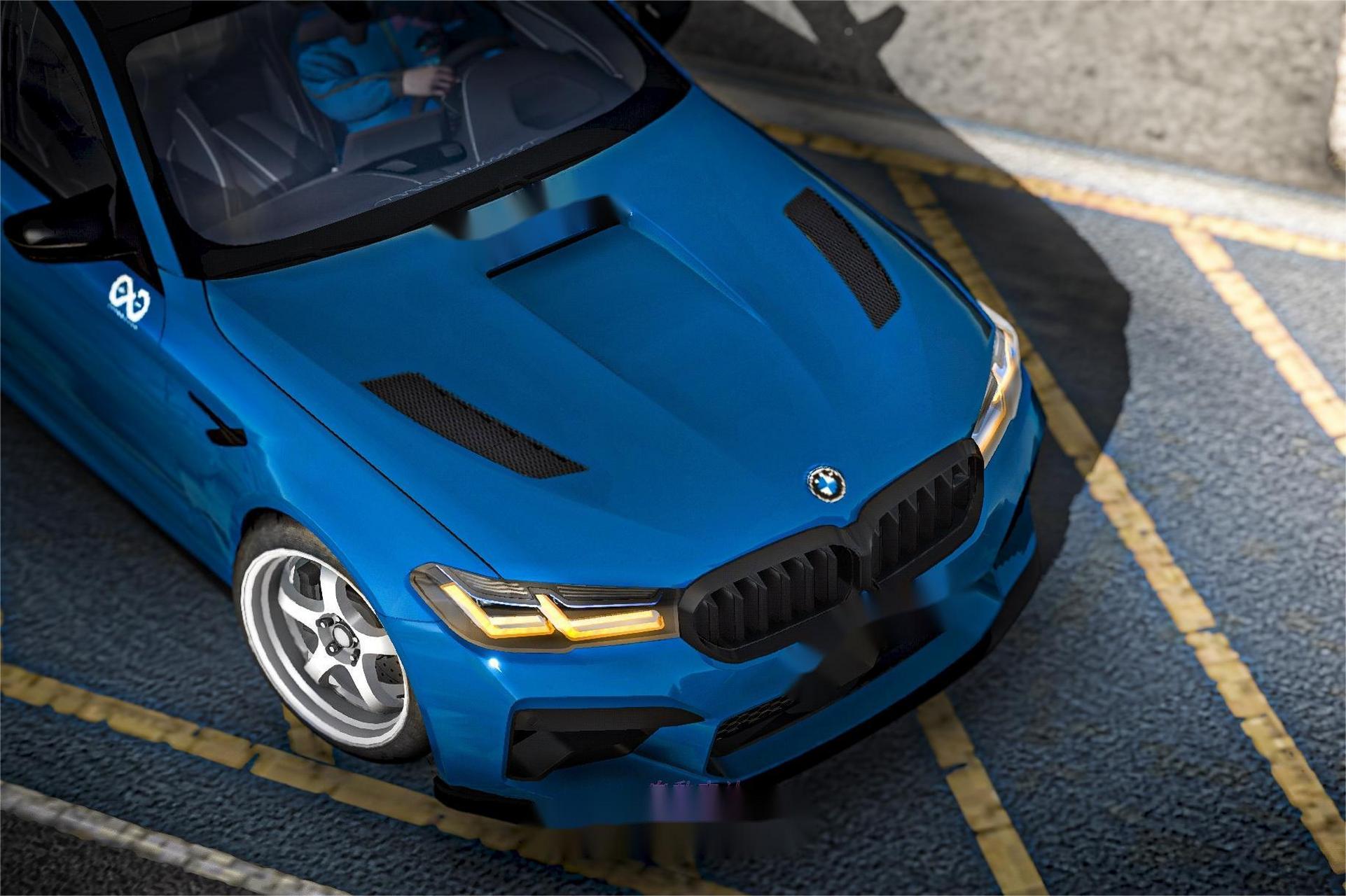 全网最细节m5车标,蓝白配色!