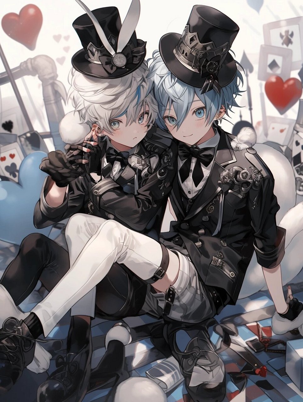 正太双子 | 可爱男生动漫头像壁纸插画素材