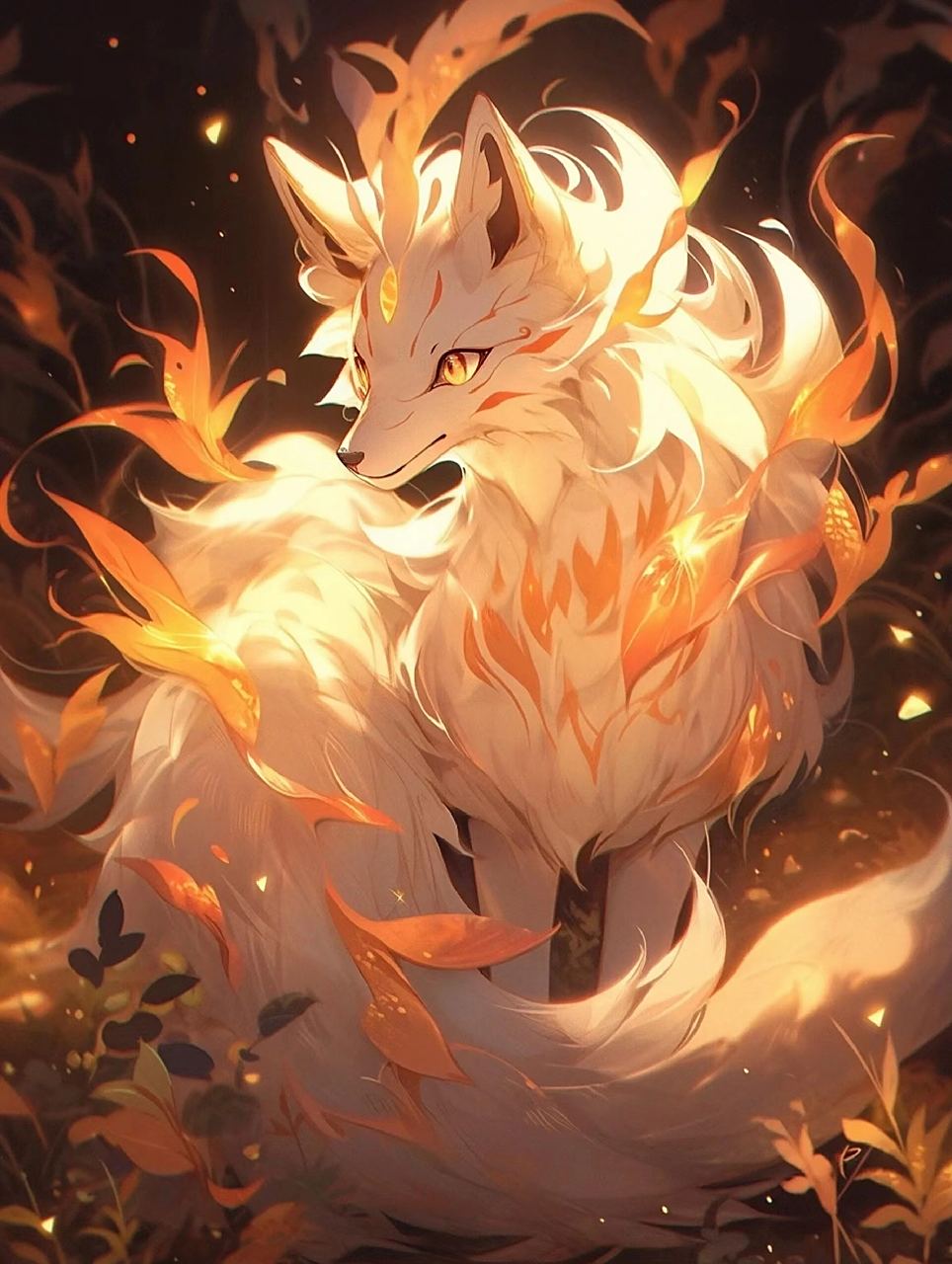 「游戏素材」——九尾狐 风起云涌,狐媚九霄,红颜倾国,九尾之妖.