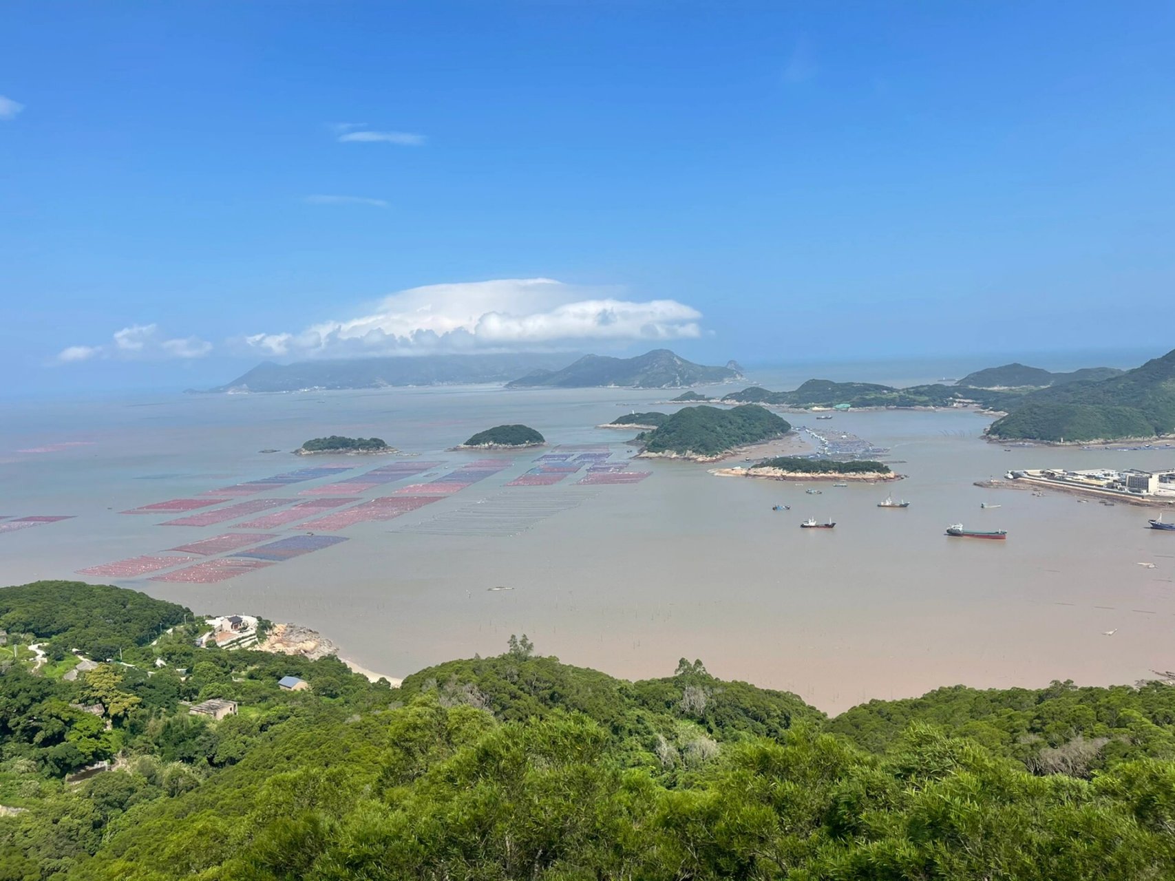 霞浦花竹村 没有日出的高景观,在树荫下坐下看风景,没人