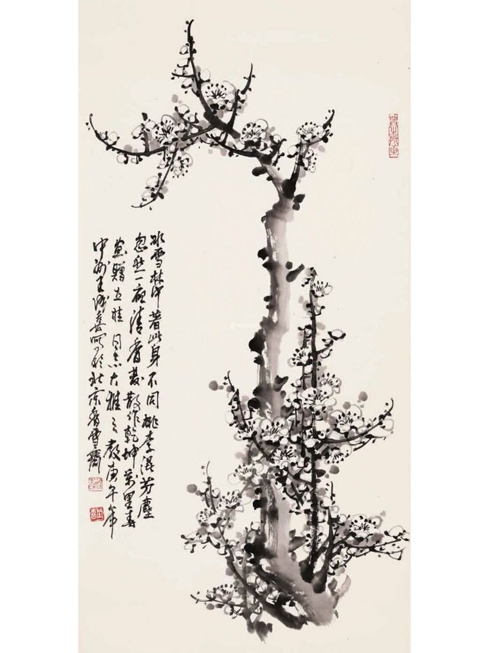 当代"梅花王"画家王成喜国画梅花欣赏 梅花是我国人民非常喜爱的一