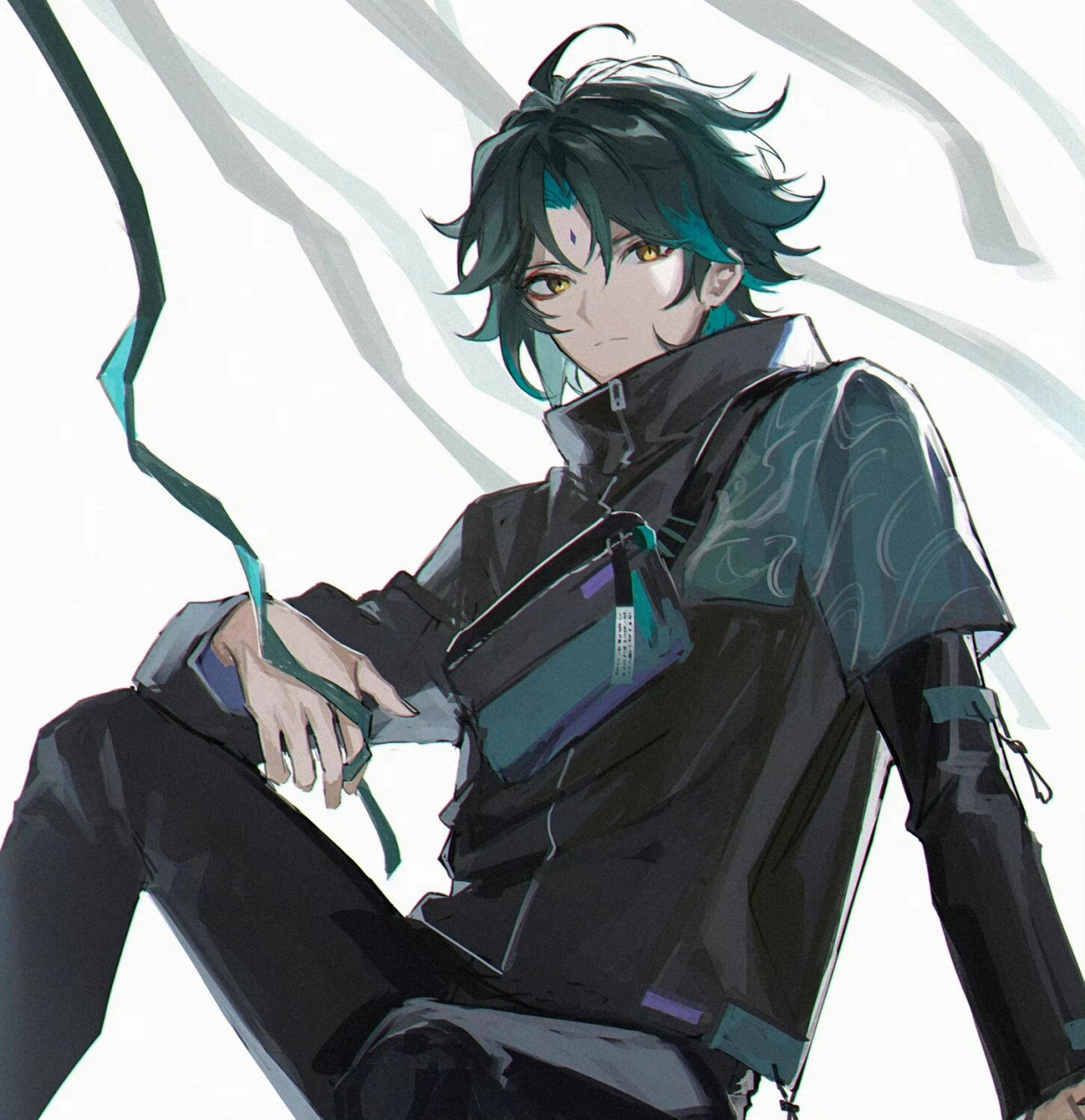 游戏:原神    画师:ueauwa   平台:twitter 人物图1:魈 人物图23:公子