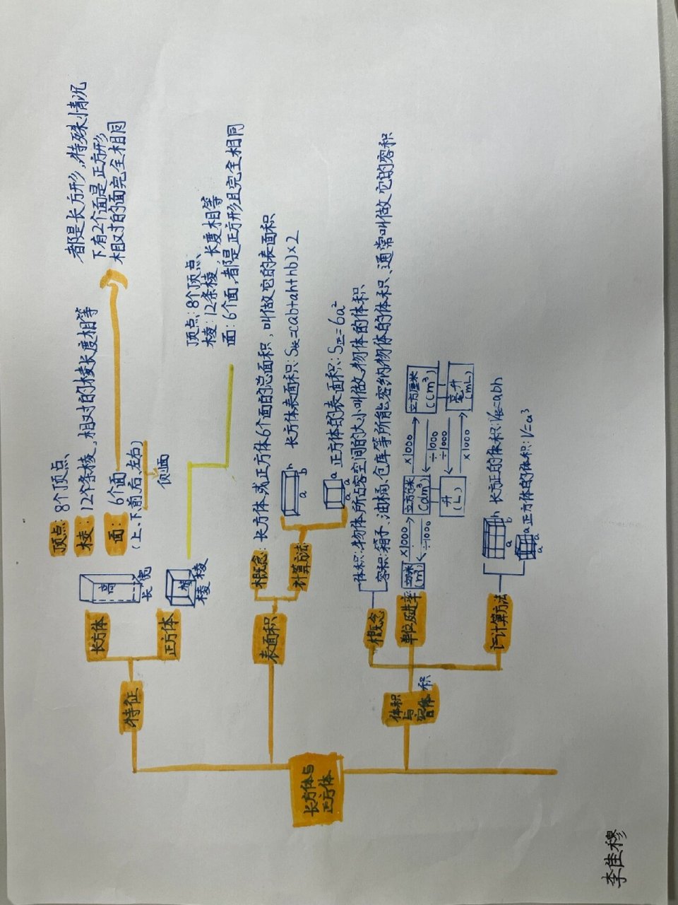 《长方体和正方体》单元思维导图