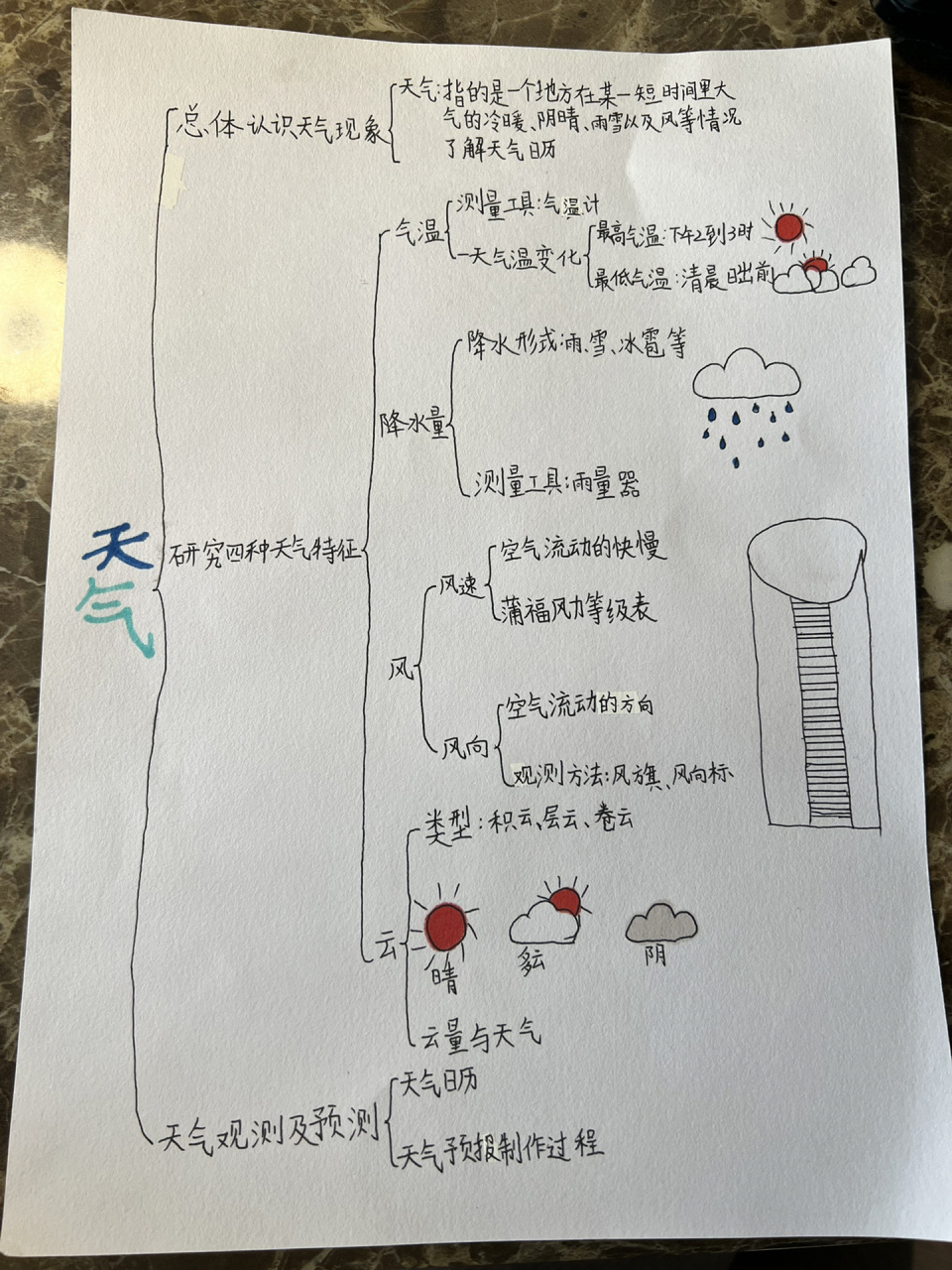 三上科学三个单元思维导图 全程独立完成,不管做的好不好,老母终于