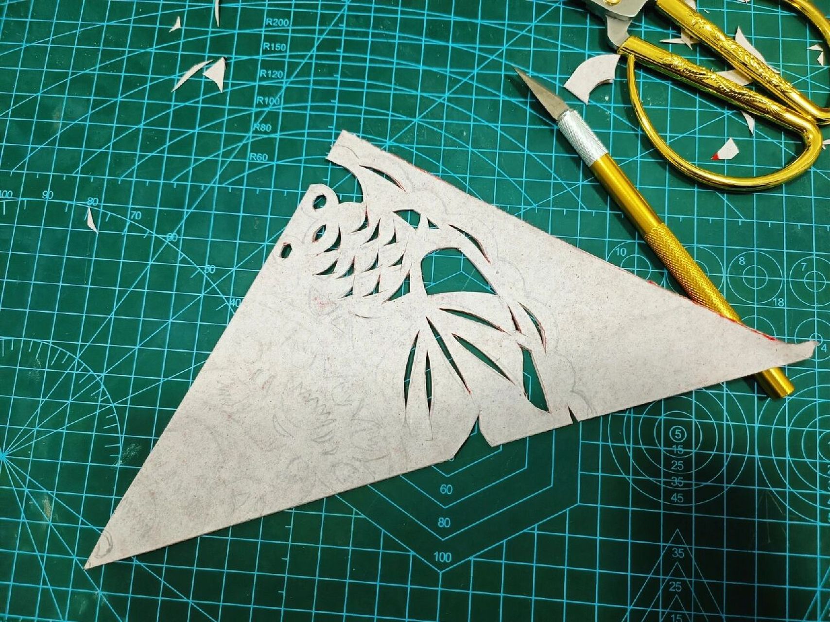 团花剪纸教程 非原创